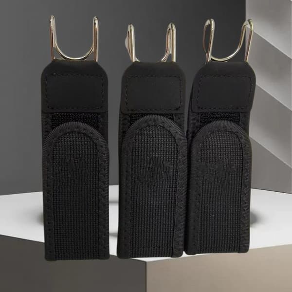 Spændefri Bæltekrog Justerbar Metalkrog Elastisk Bælte Unisex Black