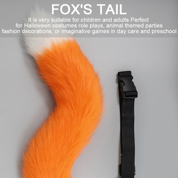 Falsk pels kat ræv ulv furry hale og pin ører til Halloween