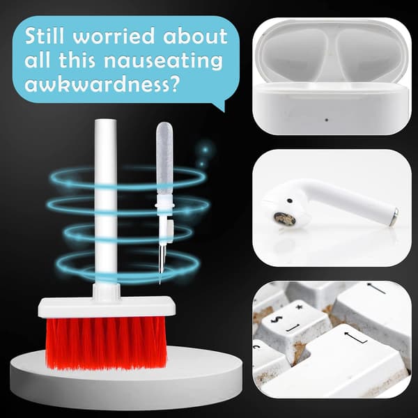 2022 New Keyboard Cleaning Kit Soft Brush 5 in 1 Multifunctional Computer Cleaning Tool Kit with Keycap Puller
