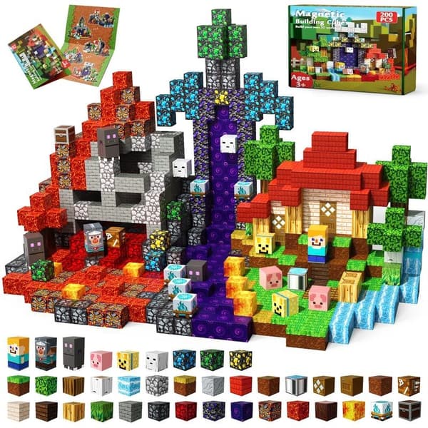 Magnetiske Byggeklodser Sæt - Pædagogisk Gør-det-selv Samlelegetøj til Børn Unicorn [100pcs]