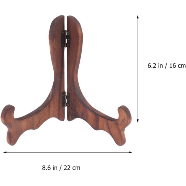 Fällbar displayplatta Stativ 4 st Träplatta stativ staffli plåthållare Fällbar dekorativ plåthållare för hemfestbutik storlek L