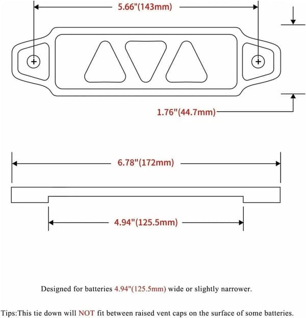 Monteringsfäste i billet aluminium med 8-tums J-krokbult, motorfäste, röd