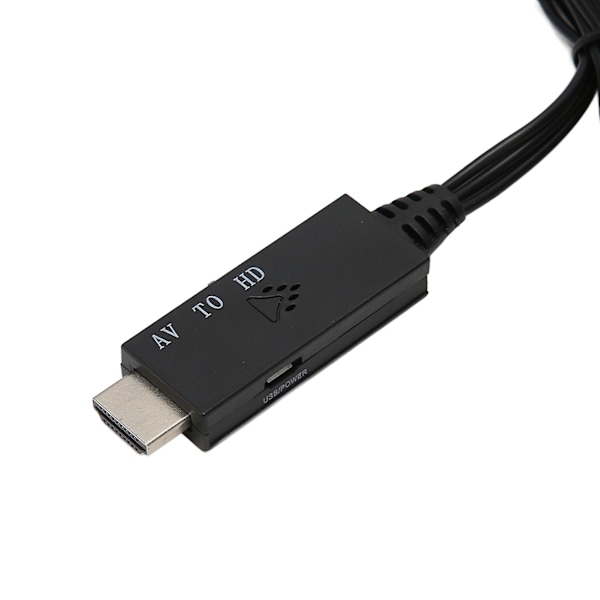 AV til HDMI-kabel 3 RCA til HDMI Audio og Video Konverter 1 meter