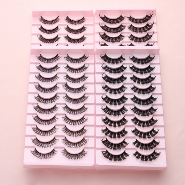10 paria 3D Mink DD Curl Venäläisiä tekoripsiä TK03