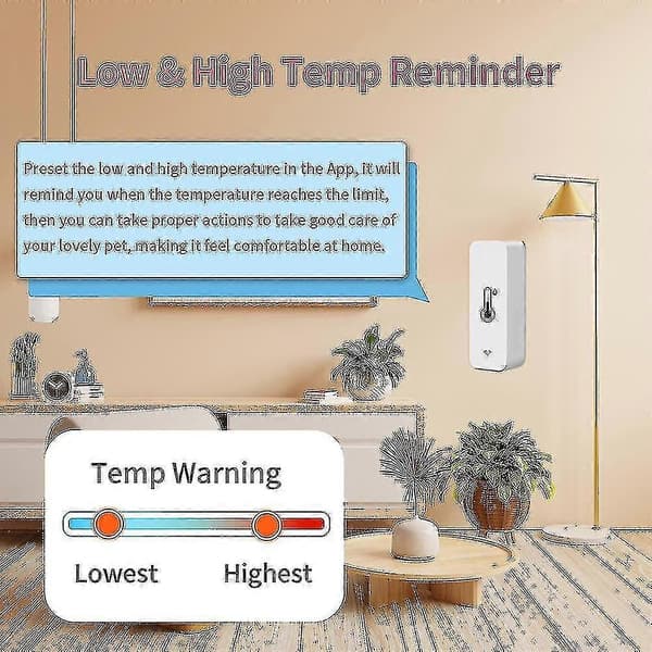 3x Tuya Wifi Temperatur- og Fugtighedssensor Indendørs Termometer Hygrometer
