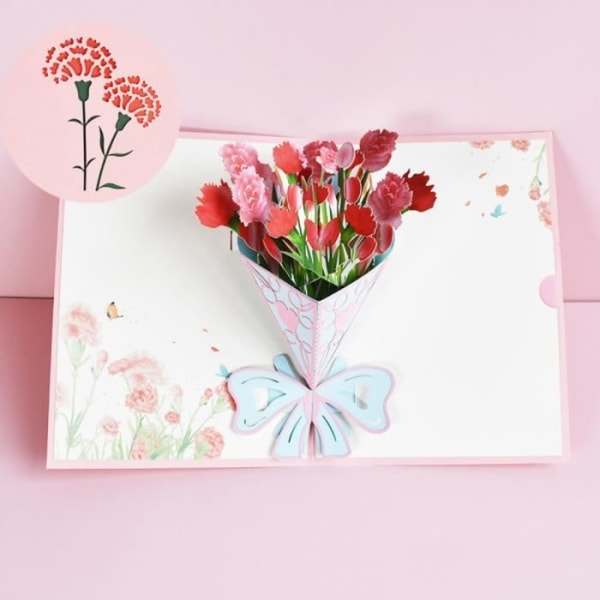 HURRISE 3D äitienpäiväkortti Hyvää äitienpäivää 3D up -kortti Kevät puutarhanhoito Sisustusjuhla äitienpäivä kukka
