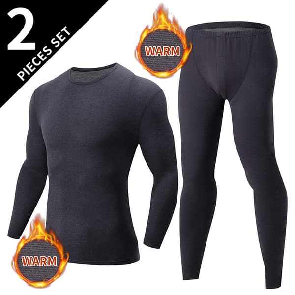 Termoundertøysett for menn til høst og vinter, tettsittende baselag Navy blue XL