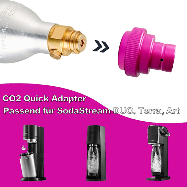 DLLUN Hurtigadapter for CO2 Sodavannkarbonator Dobbel Hurtigkobling Gassylinder 60L, CO2 Sodavannkarbonator
