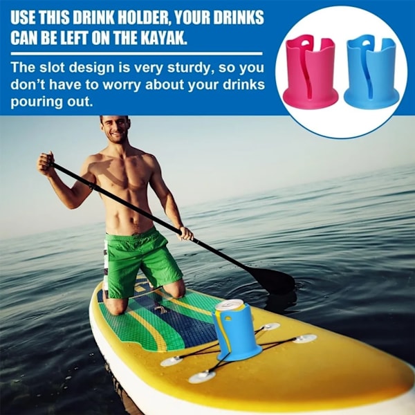 Surfbræt Paddleboard Kopholder Anti-Vip Kajak Kopholder (Pink)_xx