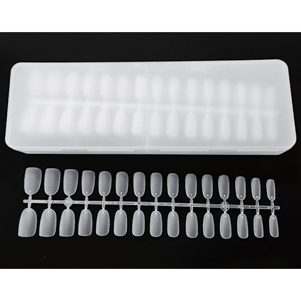 300 stk. bløde gel-negletips, 10 størrelser dobbeltsidede matte, ufilede negletips, akryl fuld dækning korte negletips til neglforlængelse