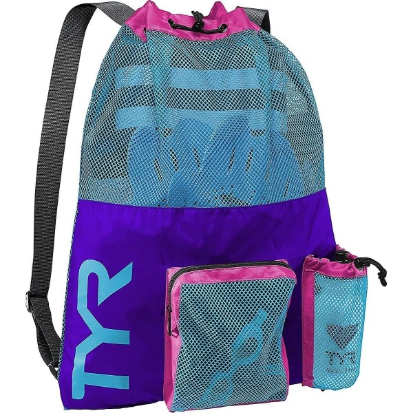 Flerfärgad ryggsäck för våtsim, gym och träningsutrustning 545 Lila/Blå