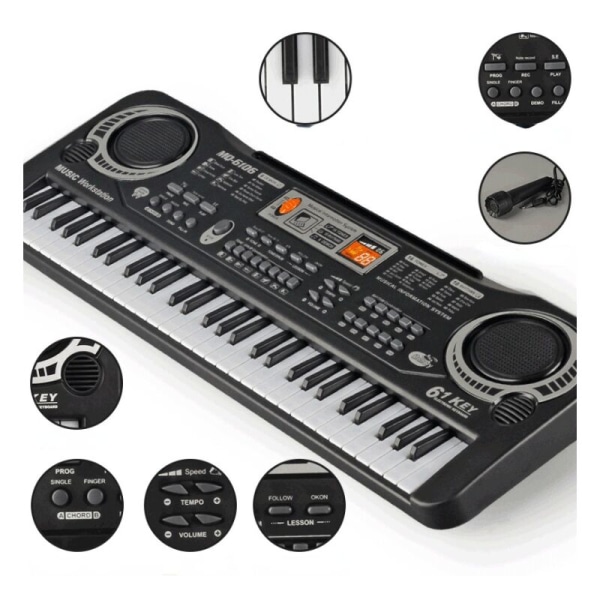 Elektroniskt piano elektroniskt keyboard digitalt piano 61 tangenter elektroniskt piano nybörjarklaver piano leksak barn