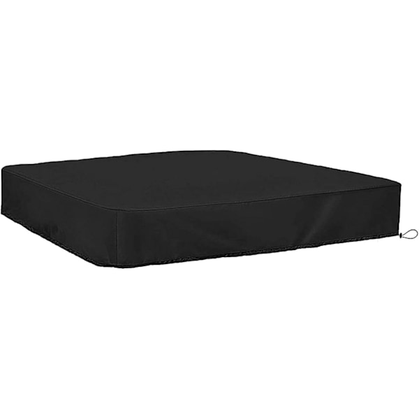 Sandkasse Dæksel Vandtæt Støvsikkert UV-beskyttelse Firkantet dæksel med snøre til sandkasse, legetøj og møbler black 120*120*20cm