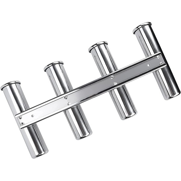 Veggmontert fiskestang holder for båt rustfritt stål 4 rør koblet fiskestang holder vertikal fiskestang holder