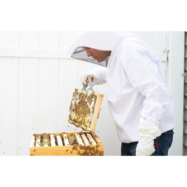 Mehiläishoitohaalari Ammattimaiset mehiläishoitovaatteet Mehiläishoitajatakki Hunnulla Hattu Mehiläishoitohaalari Mehiläissuojahaalari vetoketjulla