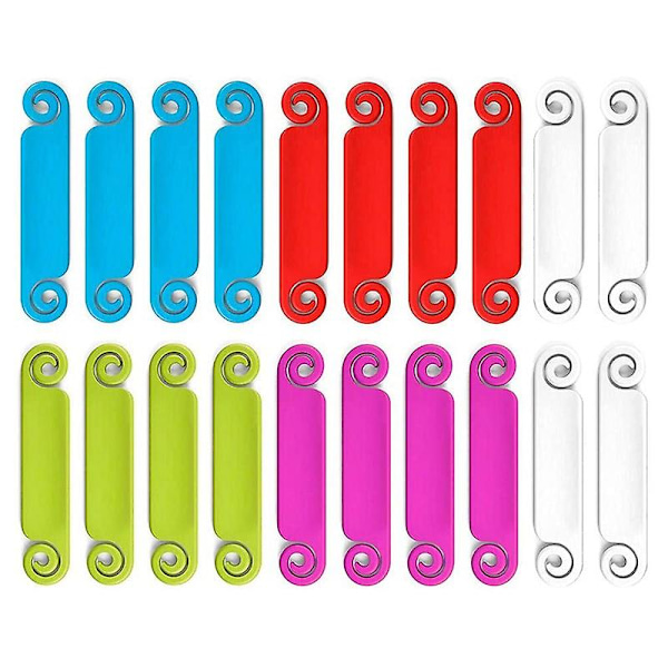 20 stk. Kabelmerker Kabelhåndteringsmerker Flerfargede Kabelmerker Ledningsidentifikasjonsmerker for USB Co