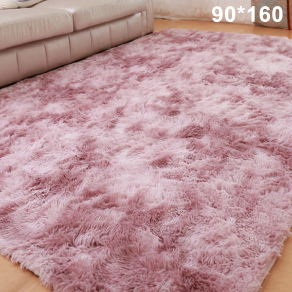 Olohuoneen matto Makuuhuoneen sängyn matto Yksinkertainen moderni kotitalouden lattiamatto Pehmeä monivyöhykekäyttöinen peitto Pinkki violetti Pink Purple 90cm*160cm