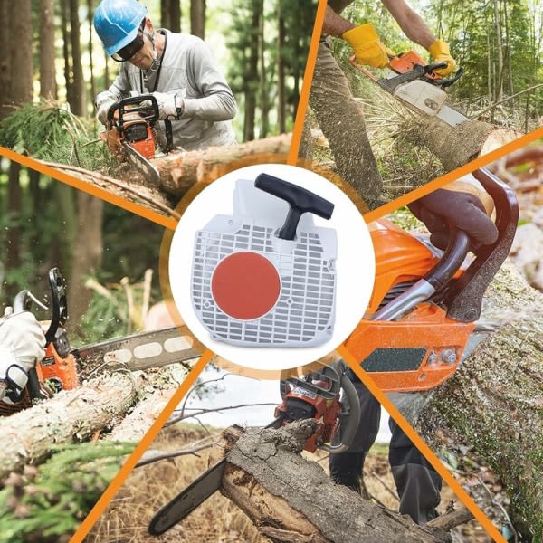 Tilbakeslagsstarter, håndtilbakeslagsstarter trimmerenhet for STIHL MS250 MS230 MS210 021 023 025 motorsag erstatningshageverktøytilbehør