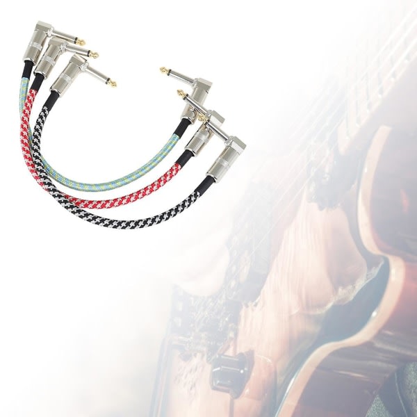 Oikeakulmainen Guitar Patch Cable Plug Ammattimaiset patch-kaapelit kitarapedaaleille