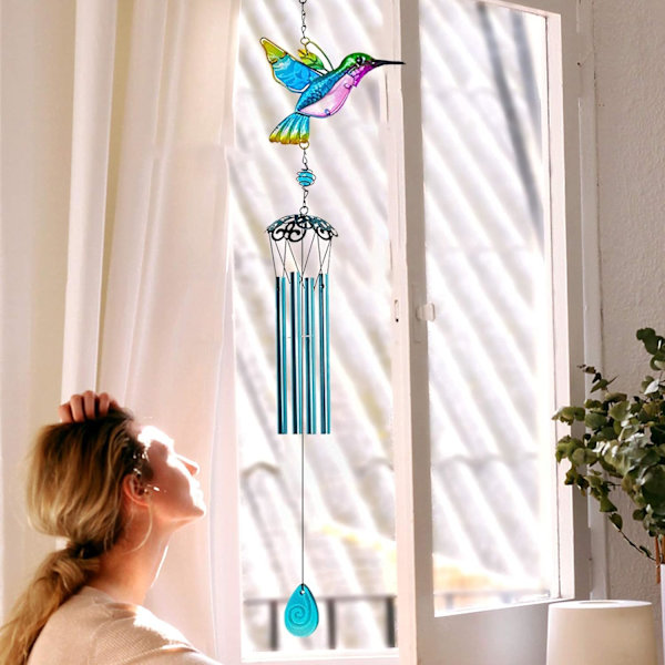 Kolibrin tuulikello, ulko-/sisäkoriste tuulikello, gla