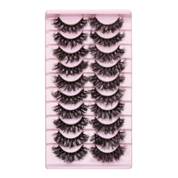 10 par løse øyevipper Cat Eye Lashes