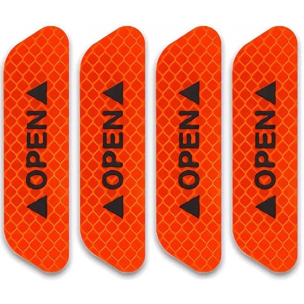 Ovi auki varoitus heijastava merkki Trim Molding Safety Kit (Oranssi)