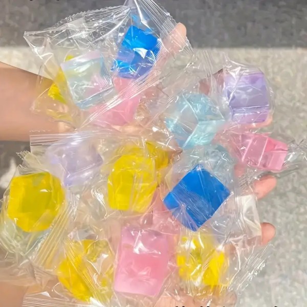 10 st Isbitar Squishy Leksaker, Tryck för Stressavlastning