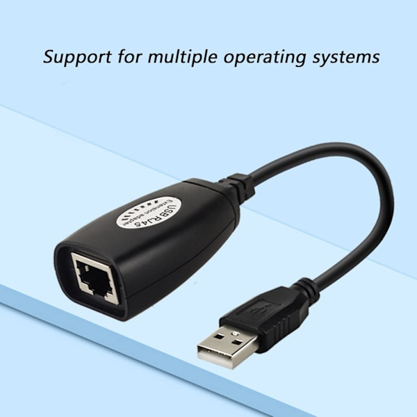 Usb till Rj45 förlängningsadapter över Rj45 Ethernet Lan Splitter-kabel Usb