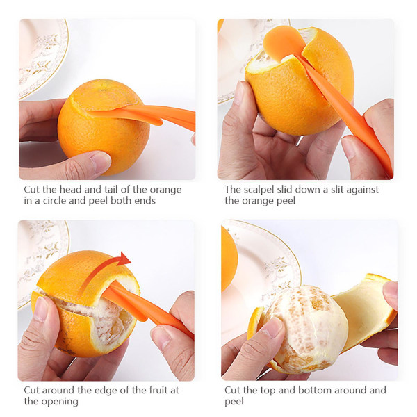 Appelsinskrællere Humaniseret Design Buet Håndtag Frugtværktøj Køkken Gadget
