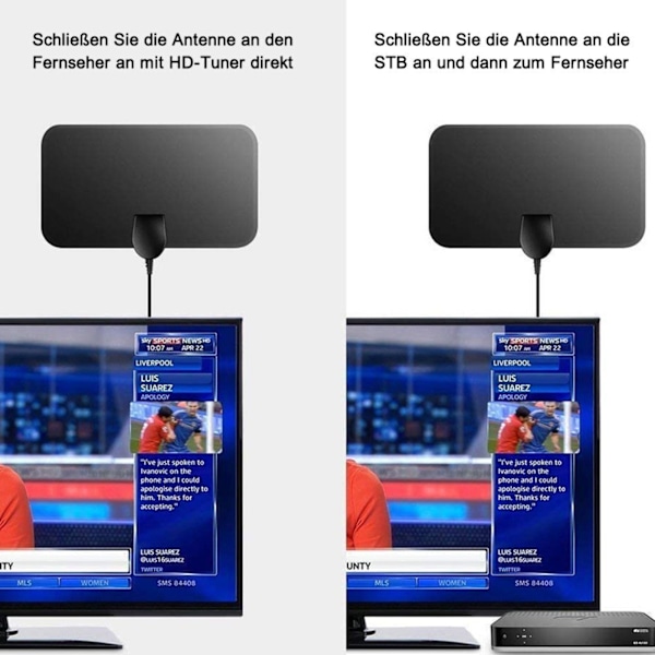 Förstärkt digital HDTV-antenn inomhusantenn praktisk stabil signal
