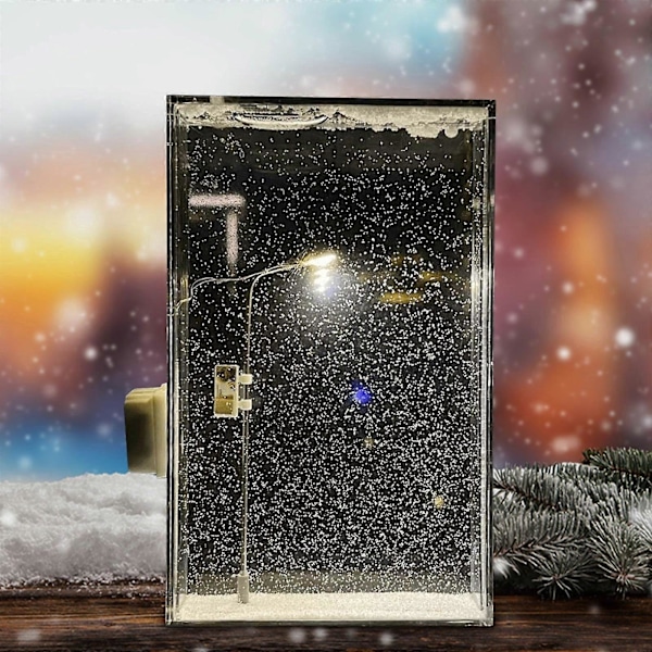 Julgåvor Snöig Natt Flytande Nattlampa Snölandskap Liten Gatlampa Handgjord DIY Materialpaket Gåva Till Flickvän Och Vän A
