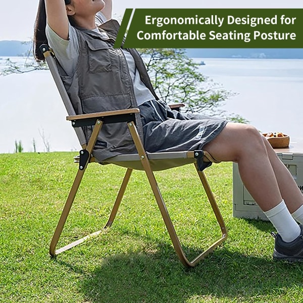 Leirintätuoli, ulkopuutarhaan taitettava tuoli, puiset käsinojalliset Relax Camp -tuolit, kannettavat taitettavat