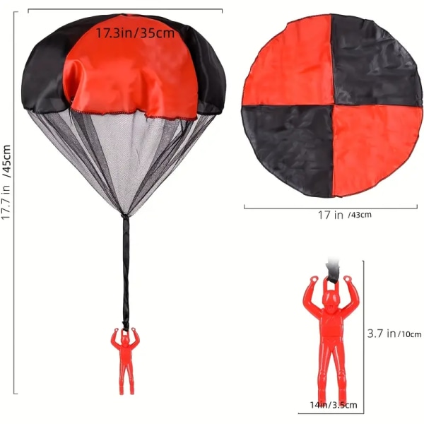 3-pakning 2023 beste små utendørs fallskjermleketøy for barn 3-10 år