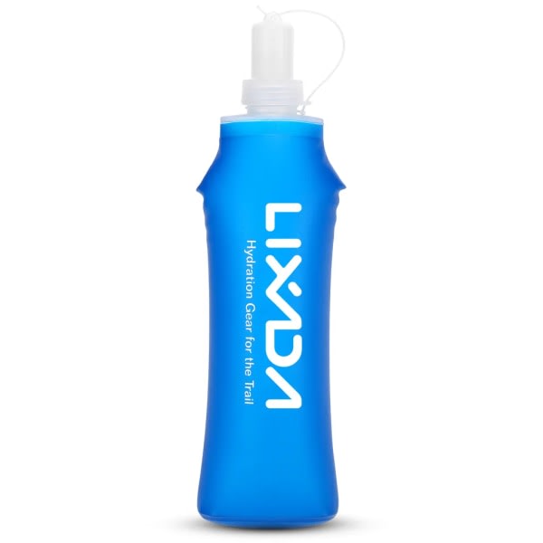 Lixada 500ml udendørsdricksflaska Mjuk hopfällbar flaska BPA-fri til løb Vandring Cykling 2stk,