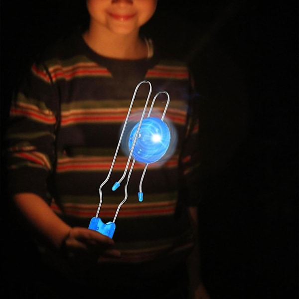 Retro Magic Rail Twirler Legetøj 3-pak LED Lysende Glow Gyro Hjul Magnetisk Yoyo