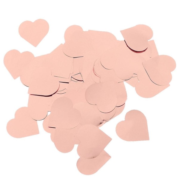 25g metallisk hjerte konfetti sprinkles bryllup dekor 2,5 cm rosa gull