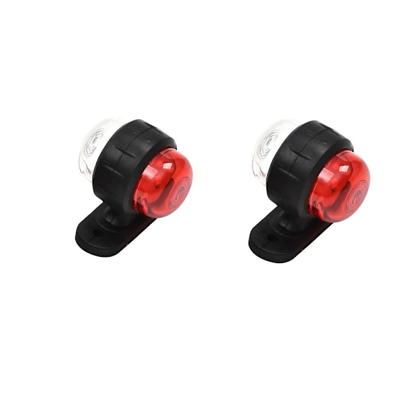 2 stk. LED-sidemarkeringslys for tilhenger, RØDE OG HVITE Red and White