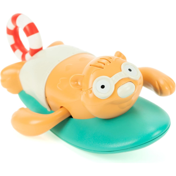 Vetoketjulla käytettävä uiva merieläinten kylpyammeen lelu, paristoton, homeeton, ruostumaton, interaktiivinen Montessori-lelu lapsille (Surffaava majava kesällä) Surfing Beaver