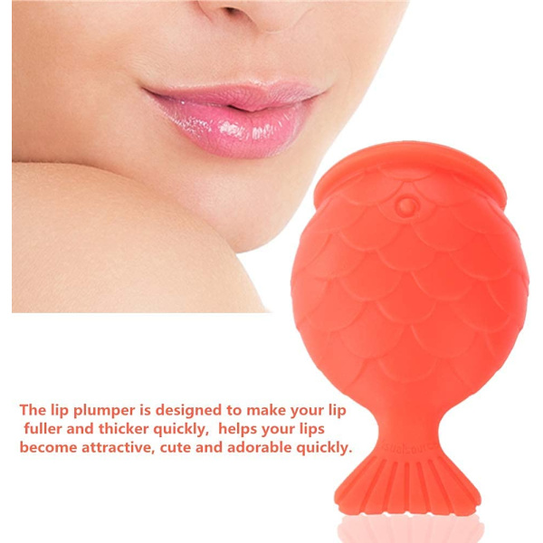 Lip Plumper, Bærbar Håndstørrelse Silikone Lip Plumper Instrument, Fisk-formet Lip Enhancer Værktøj til Daglig at Have en Sexy LipLip Plumper