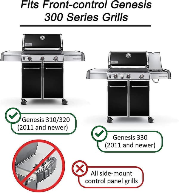 1836-13 7628 7629 Universal tændsæt til Weber Genesis 300-serien grill med frontmonteret kontrolpanel, Genesis E