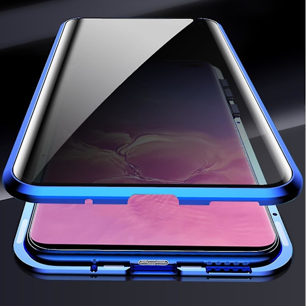 Magnetiskt fodral kompatibelt med Samsung Galaxy S23 Ultra, Anti Peeping fodral Dubbelsidigt härdat glas Skyddande Flip Shell 360 Helkroppsskydd M root