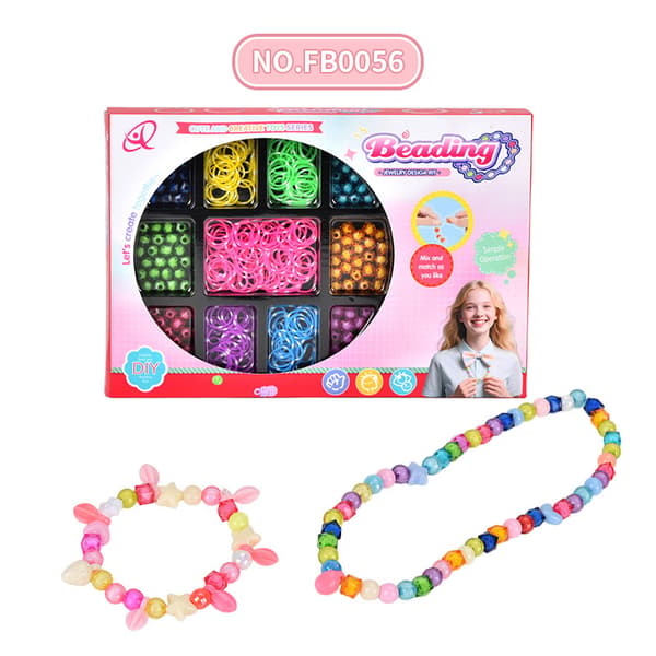 Pärlkit för barn, pysselset för att göra armband och halsband FB0059