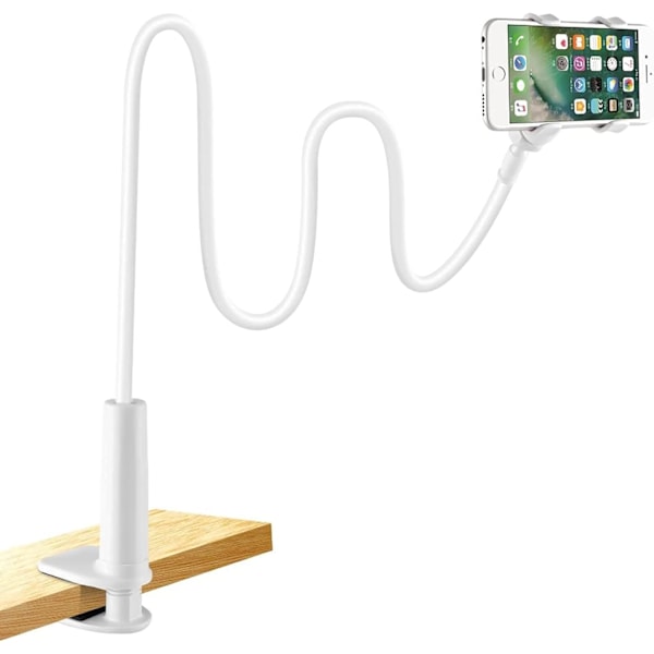 Telefonhållare säng, telefonhållare med flexibel svanhals lång arm 360° rotation justerbar för iPhone 13/13Pro, 12/12 Pro Max, 11 Pro XS Max X 8 7 Sam