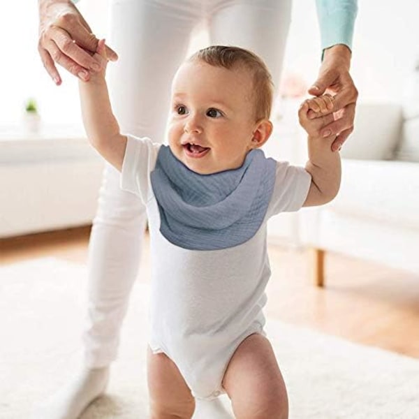 8-pakke baby bandana smekker, multifunksjonelle sjal smekker myke og absorberende