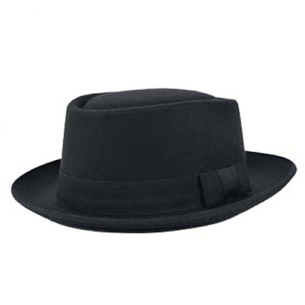 Puuvillainen, taitettava Porkpie-hattu, vintage, pyöreä, lyhyt reuna, fedora-hattu.