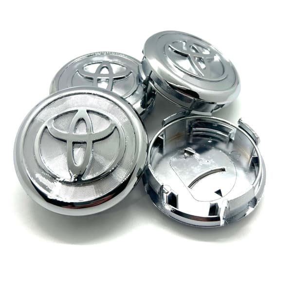 Toyota Senterkopper / Hjulkapsler Bil Emblem - 4-pakning 75 62mm - Silver texturerad