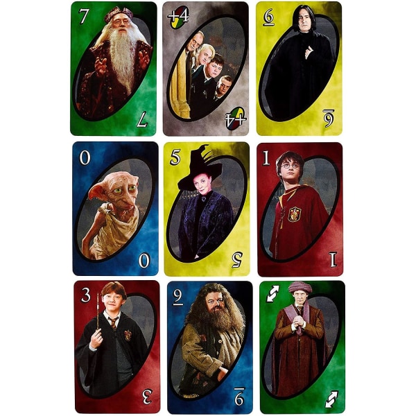 Mattel Uno Spill Harry Potter Familie Morsomt underholdning Brettspill Morsomt Spillekort Gaveeske Uno Kortspill