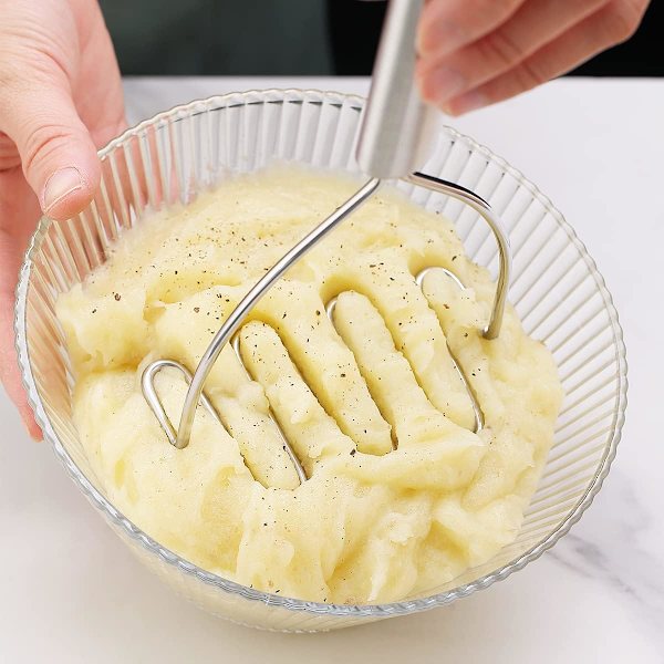 Potatispressare perfekt för att mosa frukt, potatismos, köksredskap