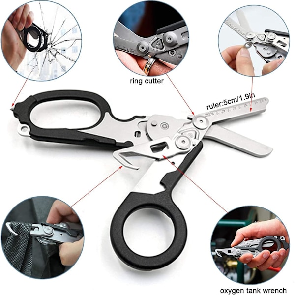 in 1 Raptor Response Emergency Shears, Multitool Plier Shears, Tactical Folding Pliers