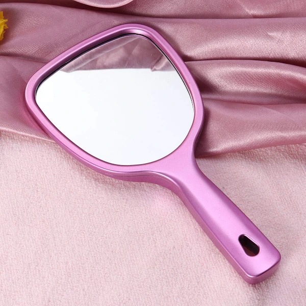 Håndspeil med håndtak, 2X og 3X forstørrelse, dobbeltsidig ma_xx Light pink